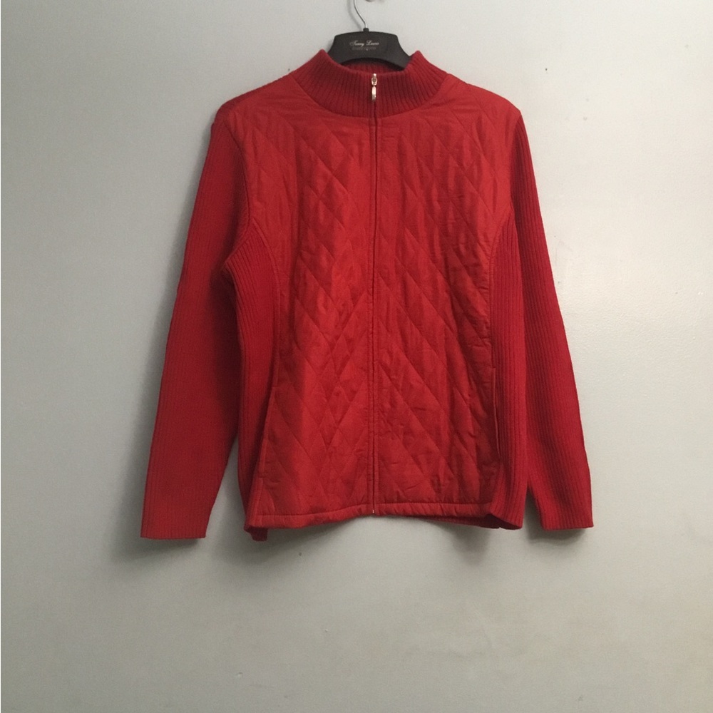 Croft & Barrow Vibrant Red Ribbed Knit Top - Picture 13 of 16